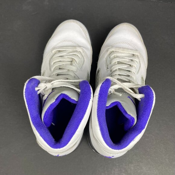 Nike Air Jordan 5 Retro (GS) “Grape Ice” White/Court Purple 440889-141 Size 13C - Picture 6 of 11